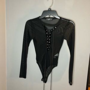 MISSGUIDED LACE UP BODY SUIT